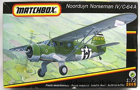 Matchbox 1/72 Noorduyn Norseman IV / C-64 Floats / Skis / Land - RCAF or USAF, 40150 plastic model kit